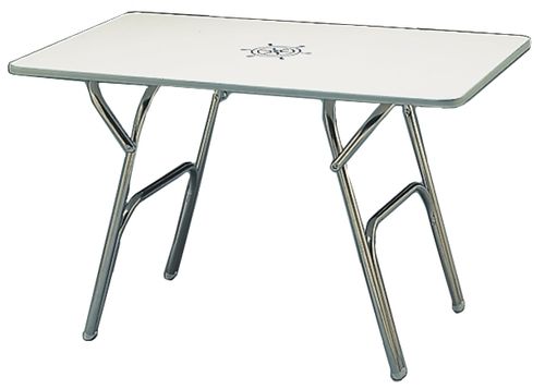 Kansipöytä 120x75cm, kokoontaittuva, jalat eloksoitua alumiinia